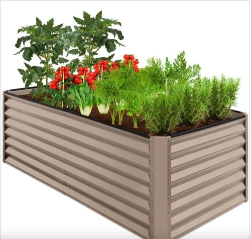 Outdoor Metal Raised Garden Bed for Vegetables, Flowers, Herbs - 6x3x2ft - Lot 118