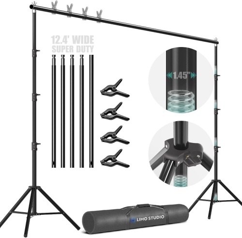 LimoStudio (Super Heavy Duty) 12.4 ft. Wide x 10 ft. Tall Backdrop Stand - Lot 170b
