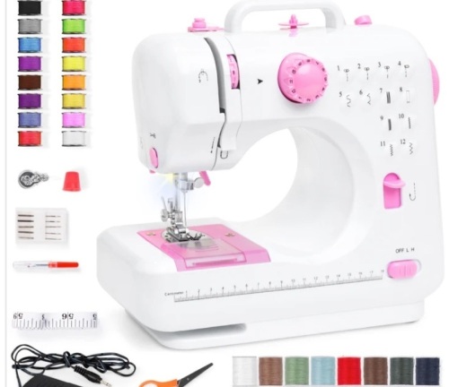 6V Portable Foot Pedal Sewing Machine w/ 12 Stitch Patterns - Lot 180