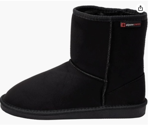 Alpine Swiss Laura Womens Classic Short Winter Boots Sherpa Lined size 10 - Lot 319a