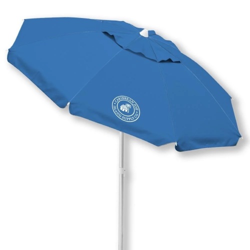 WHOLESALE CARIBBEAN JOE BLUE VENTED CANOPY UV BEACH UMBRELLA6.5ft - Lot 262