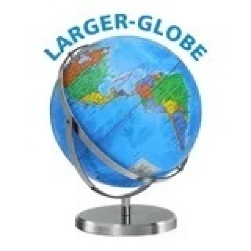 BSHAPPLUS 15.4'' Tall Globe,Globe of the World with Stainless Stand,720 Spin World Globe for Kids Learning - Lot 276