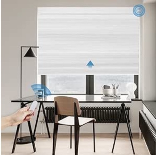 Grandekor Motorized Cellular Shade with Remote,Motorized Blinds  - Lot 460