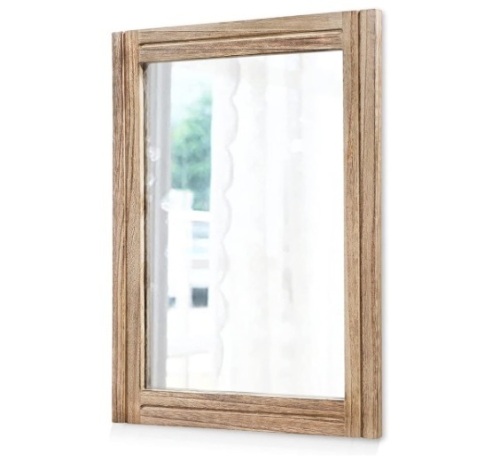 AAZZKANG Rustic Mirrors for Wall Large 26"x18" Rectangle Wood Frame Mirror Farmhouse Bedroom Bathroom Decorative Vanity Mirror - Lot 350