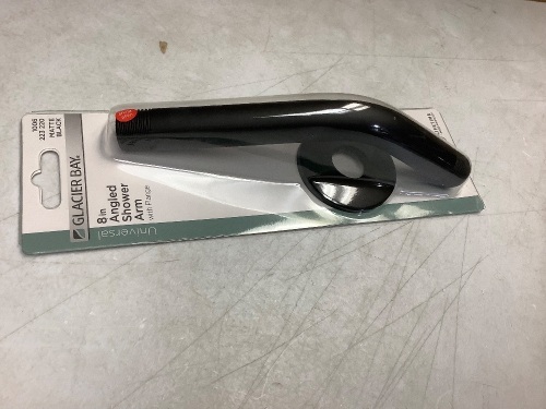 6 pack 8" shower arm and flange, matte black - Lot 353