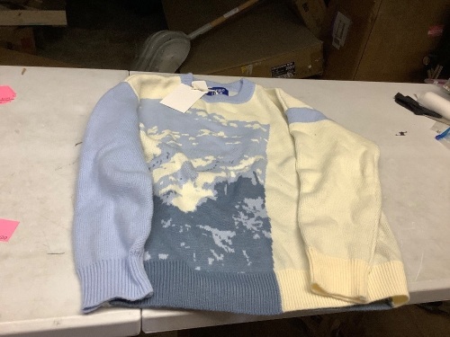 Aelric Eden blue and white pullover sweater size small - Lot 362