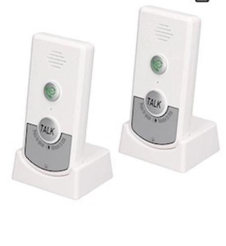 Wireless Voice Intercom, 3Volume Levels Smart WirelessVoice Doorbell Elderly Friendly 2Channels Good Endurance ABSfor Factory (White) - Lot 363