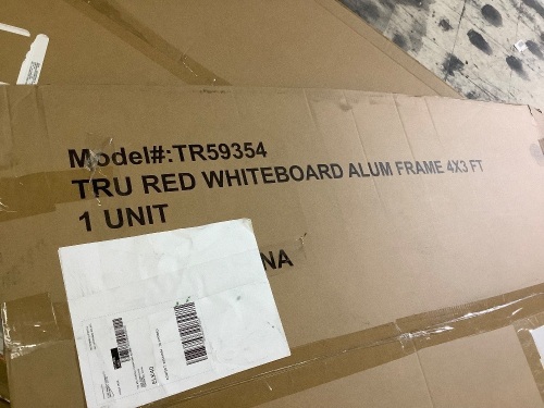 TRU RED™ Melamine Dry Erase Board, Gray Frame, 4' x 3' (TR59354) - Lot 401