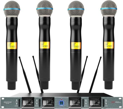 Wireless Micropone System, 4 Channel w/ 4x100 UHF - Lot 7355