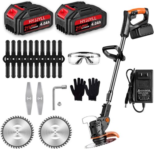 Weed Wacker, 21V Electric Cordless Weed Eater Brush Cutter - Lot 7365