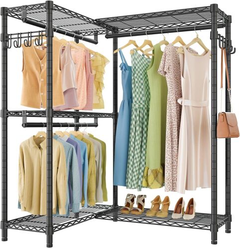 ViPEK L4 Garment Rack L Shaped Clothes Rack for Corner - Lot 7373