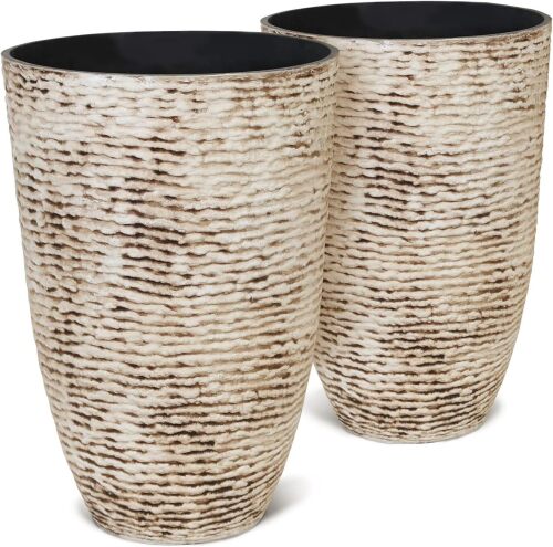 Worth 9 Gallon Tall Round Planters Set of 2 - Lot 7379