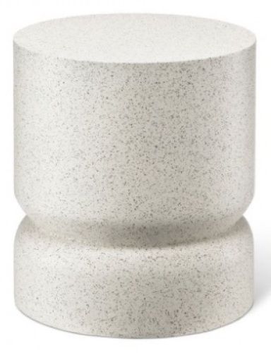 Glitzhome 17.25"H Multi-functional MgO Faux Terrazzo Garden Stool or Planter Stand or Accent Table - Lot 7382
