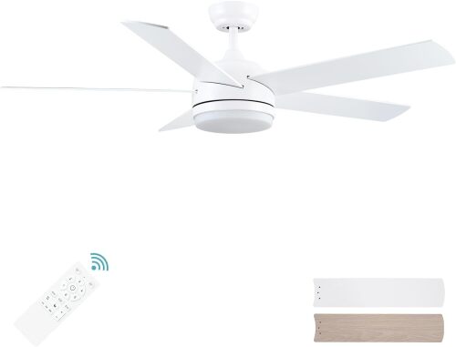 YUHAO 52 inch White Ceiling Fan with Lights - Lot 7385