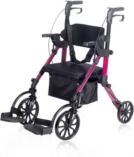 Elenker 2 in 1 Rollator Walker & Transport Chair - Lot 7394