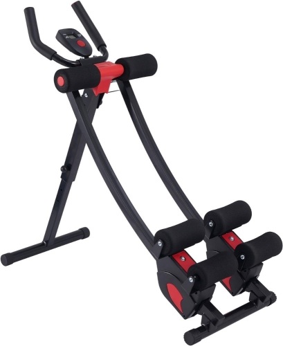 ZELUS Ab Crunch with Digital Display | Abdominal Training Machine with Independent Glide Paths and 4 Intensity Levels | Home Gym Ab Trainer Machine for Abdominal Leg and Arm Fitness, 330lb Cap - Lot 7404