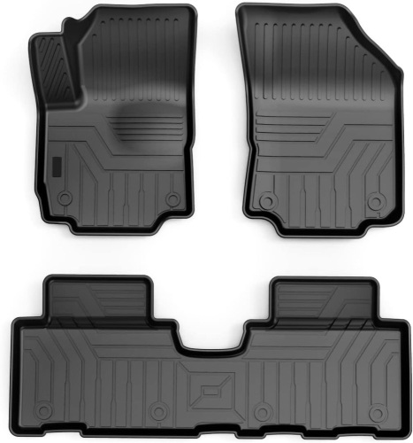 KUST Custom Fit Floor Mats for 2018-2023 2024 Chevrolet Chevy Equinox All Weather Floor Mats Liner 2 Row Seat Carpet 3D Liners Set Black TPE - Lot 7452