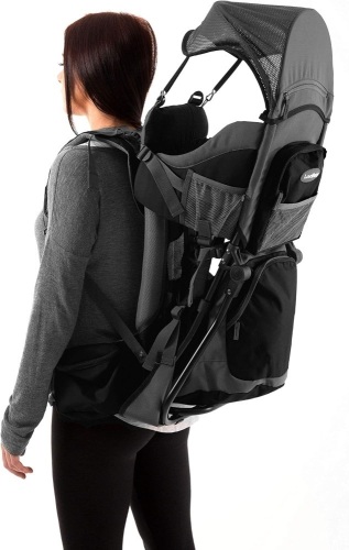 Luvdbaby Toddler Carrier Backpack - Comfortable Baby Carrier Backpack - Toddler Hiking Backpack Carrier - Child Carrier Backpack System with Nappy Change Pad, Insulated Pocket, Rain and Sun Hood - Lot 7457