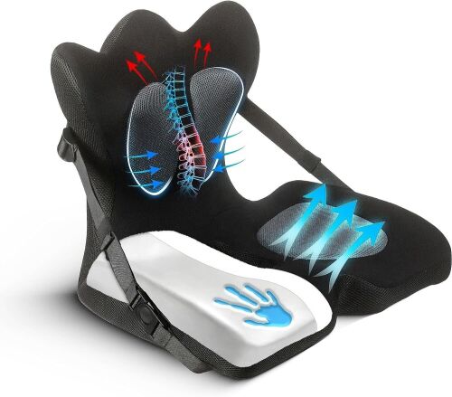 Trigger Point Systems Lifted Lumbar Support Cushion Seat w/ Back Rest - Lot 7807