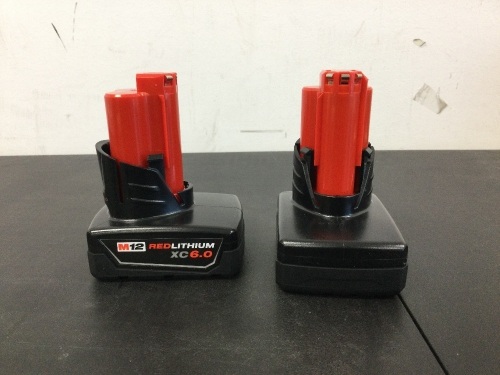 Set of 2 Milwaukee Red Lithium XC4.0 and 6.0 Batteries - Lot 7801