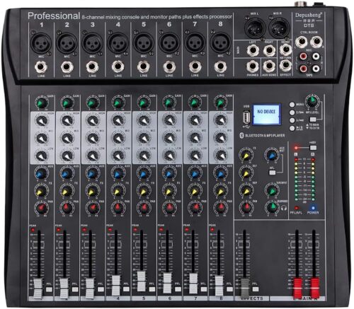Depusheng DT8 Professional Mixer Sound Board Console - Lot 8075