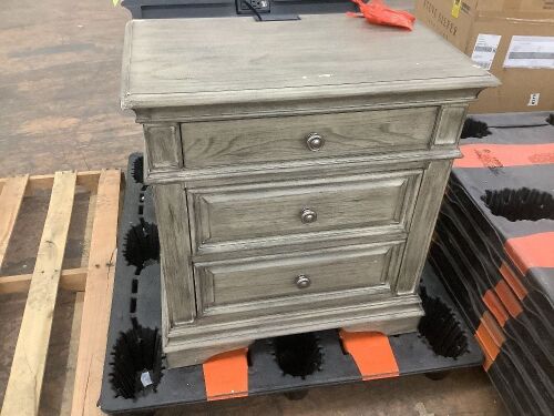 Highland Park Driftwood Nightstand 28 in. D x 17 in. W x 29.5 in. H - Lot 335