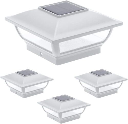 GreenLighting Royalty 7 Lumen Solar Post Cap Light for 4x4 Wood Posts & 4x4 or 5x5 PVC Posts, 4 Pack  - Lot 349