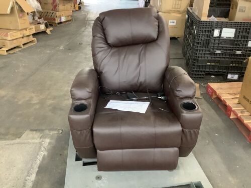 Power Lift Recliner with Massage & Heat - Bent  - Lot 376