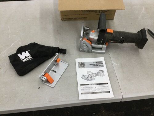WEN 20648BT Cordless Plate and Biscuit Joiner, Tool Only  - Lot 400