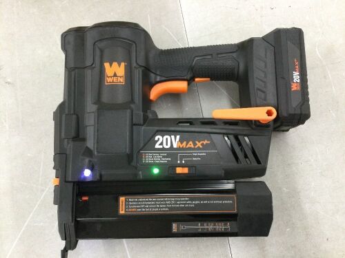 WEN 20512BT 20V Max Cordless 18-Gauge Brad Nailer, Tool Only  - Lot 401