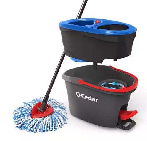 O-Cedar EasyWring RinseClean Spin Mop with 2-Tank Bucket System  - Lot 404