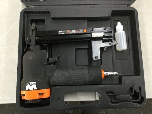 WEN 61711 18-Gauge 3/8-Inch to 1-Inch Air-Powered 1/4-Inch Narrow Crown Pneumatic Stapler - Lot 406