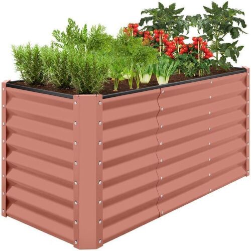 Outdoor Metal Raised Garden Bed for Vegetables, Flowers, Herbs - 4x2x2ft - Lot 190