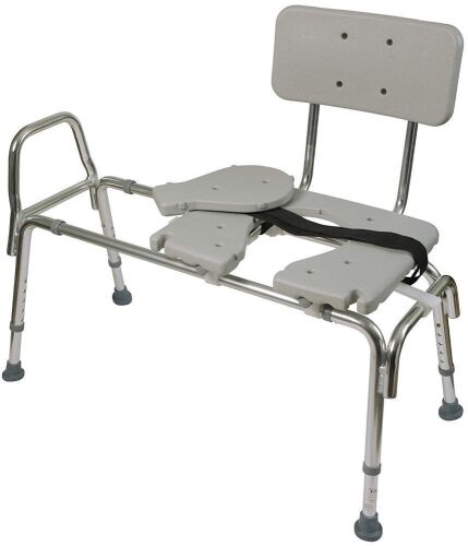 DMI Transfer Bench Sliding Shower Chair with Cut-Out Seat - Lot 443