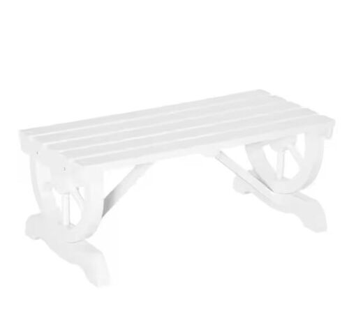 Outsunny 2-Person White Wood Outdoor Garden Bench   - Lot 116