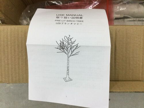 Pre-Lit LED Birch Tree  - Lot 635