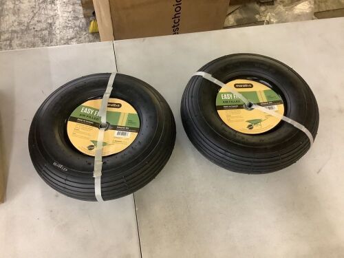 Lot of (2) Marathon 13 in. Pneumatic Universal Wheelbarrow Wheels - Lot 487