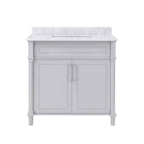 Home Decorators Collection Aberdeen 36in. Dove Grey Bathroom Vanity  - Lot 14