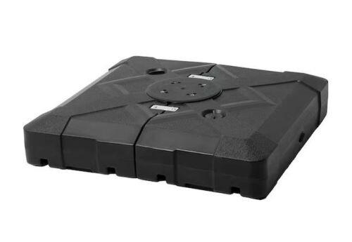 Pellebant 220 lbs. 3D Surface Stylish and Modern HDPE Patio Umbrella Base with Wheels in Black  - Lot 577