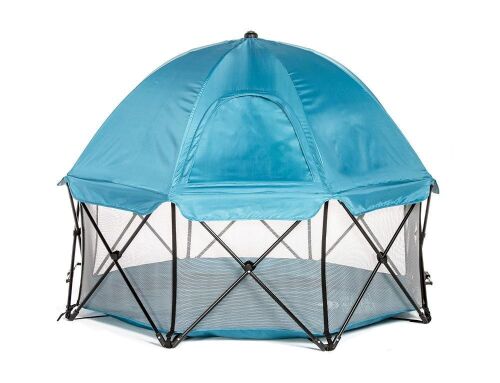  Regalo My Play Deluxe Extra Large Portable Play Yard with Full Canopy, Washable, Teal, 8-Panel  - Lot 209