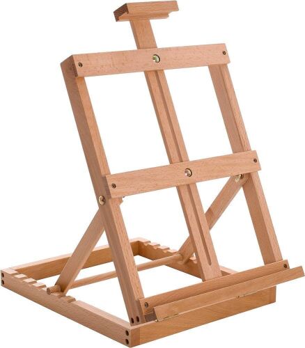  U.S. Art Supply Venice Heavy Duty Tabletop Wooden H-Frame Studio Easel, Holds Up to 23" Canvas - Lot 319