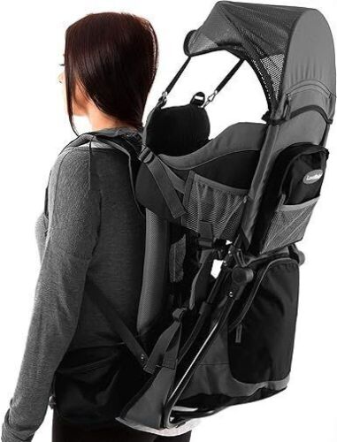  Luvdbaby Hiking Baby Carrier Backpack with Diaper Change Pad, Insulated Pocket, Rain and Sun Hood  - Lot 489