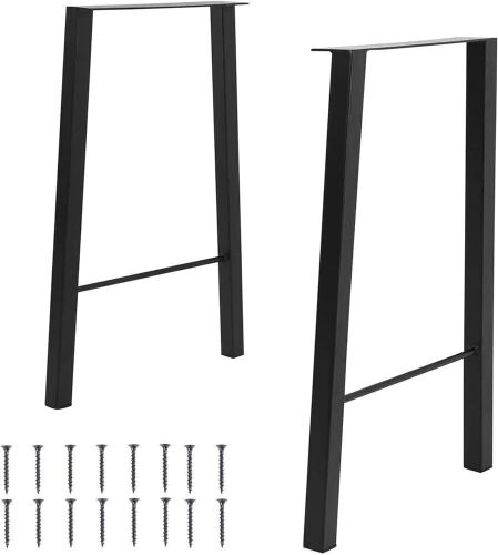  40" Metal Furniture Legs, Black, Set of 2  - Lot 438