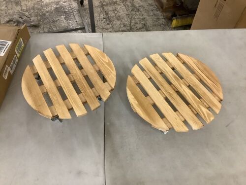 Wood Plant Caddy, 2 Pack  - Lot 488