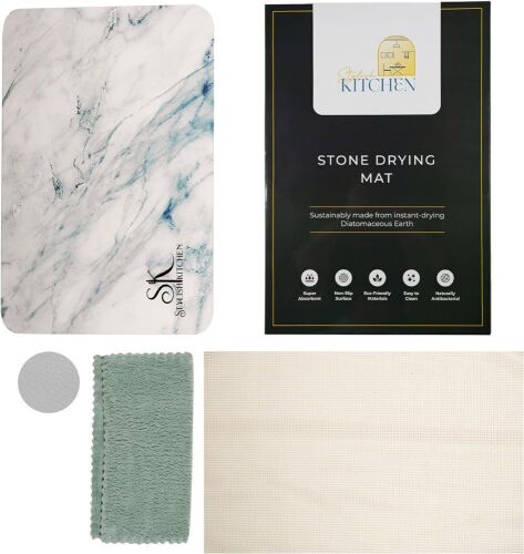  Natural Diatomaceous Earth Stone Self-Drying Dish Drying Mat, 24" x 16" - Lot 723
