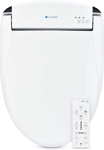  Brondell Swash SE600 Bidet Toilet Seat, Fits Elongated Toilets, White - Oscillating Stainless-Steel Nozzle, Warm Air Dryer, Ambient Nightlight  - Lot 53
