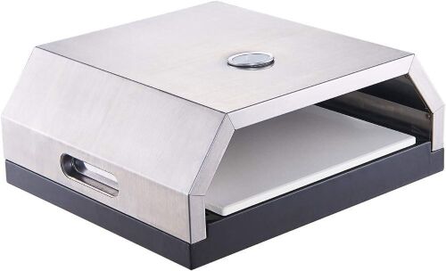 Grill Top Pizza Oven with Stone for Gas or Charcoal Grill - Lot 104