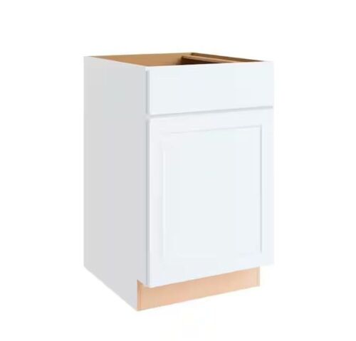 Hampton Bay Courtland 21 in. W x 24 in. D x 34.5 in. H Assembled Shaker Base Kitchen Cabinet in Polar White  - Lot 52
