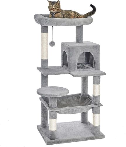  Multi-Level Cat Tower with Sisal-Covered Scratching Posts, 46.5 inches  - Lot 223