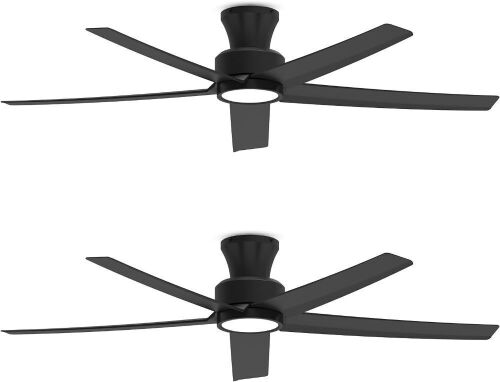  ocioc 52 inch Large Air Volume Ceiling Fans with Light, Reversible Quiet DC Motor and Remote, 2 Pack - Lot 237